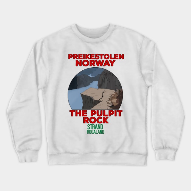 Preikestolen Strand Rogaland Norway Crewneck Sweatshirt by DiegoCarvalho